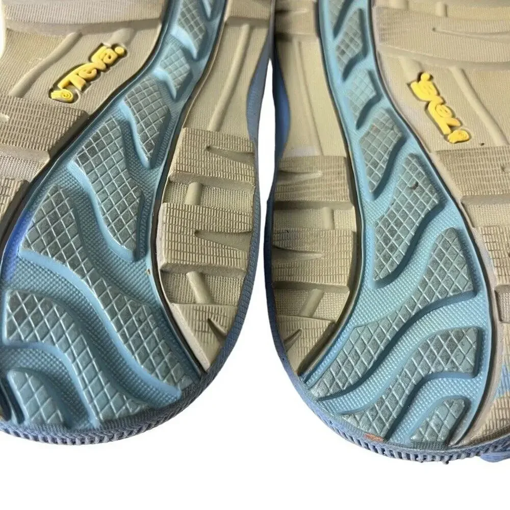 Teva Girls Kids Psyclone Blue & Yellow Sporty Ankle Strap Sandals Flats Shoes 6